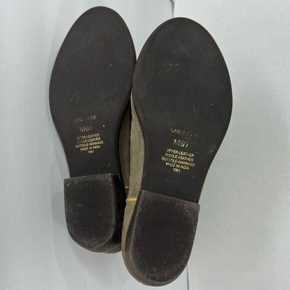 Steve Madden Midnite Gray Suede/Tan Cowboy Women’s Ankle Booties Sz 7 - Picture 8 of 11